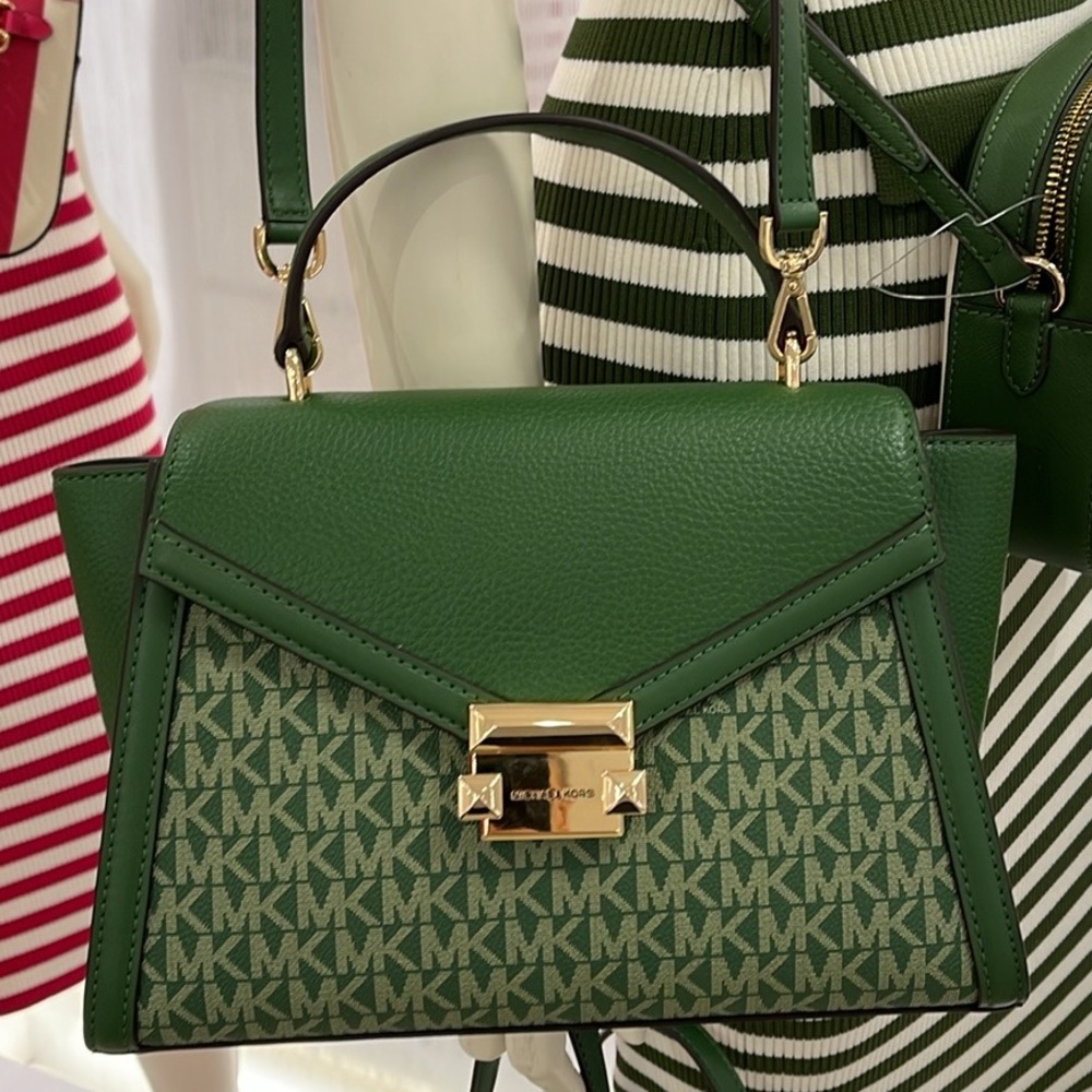 MICHAEL KORS
Whitney Medium Flap TH Satchel
Fern Green 
NWT